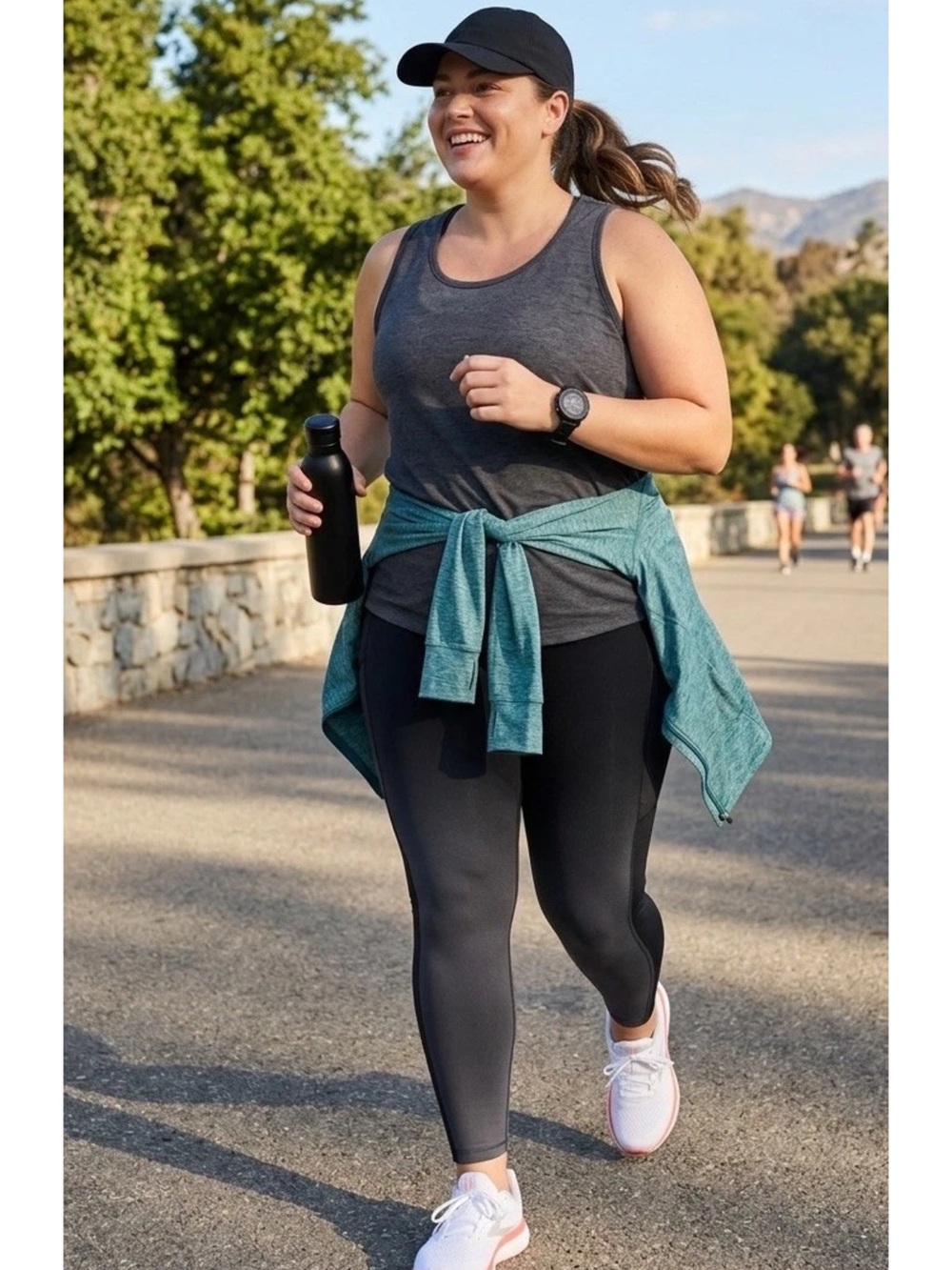 Charcoal Gray Scoop Neck Tank Top - Women's Active Tank